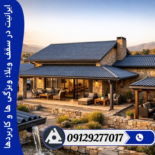 ایرانیت در سقف ویلا؛ ویژگی ‌ها و کاربردها