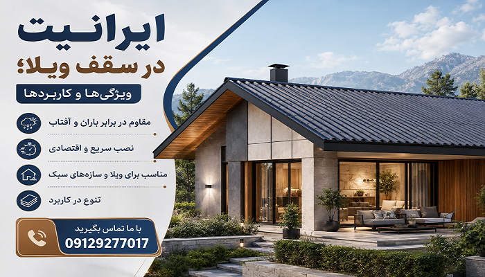 ایرانیت در سقف ویلا؛ ویژگی ‌ها و کاربردها